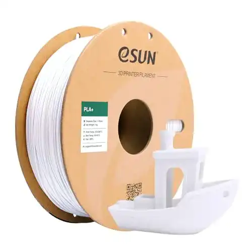 eSUN PLA+ 3D-Drucker-Filament 1.75mm, 1kg Spule, Kaltes Weiß