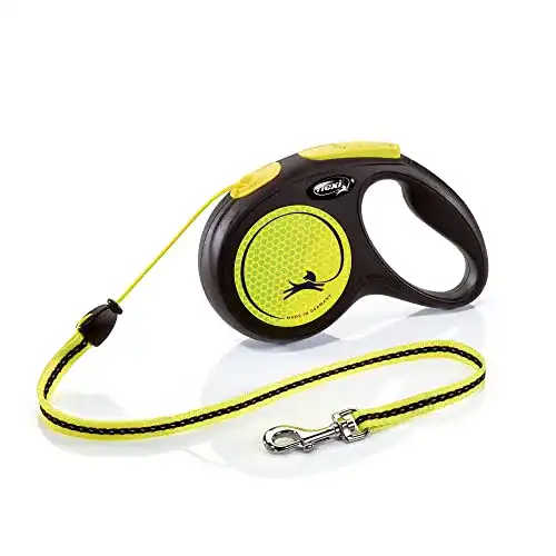 Flexi-Leine New Neon M 5 m Schwarz/Neongelb für Hunde bis 20 kg