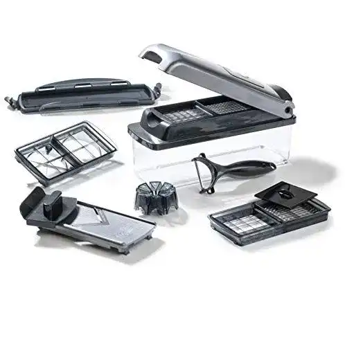 Nicer Dicer Genius Plus Gemüseschneider mit 12 Teilen