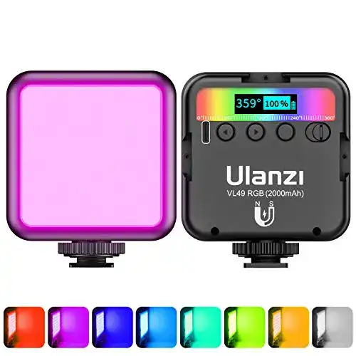 ULANZI VL49 LED Videoleuchte mit RGB-Funktion und 2000 mAh Akku