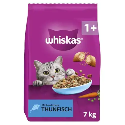 Katzen Trockenfutter Whiskas Adult 1+ Thunfisch 7kg