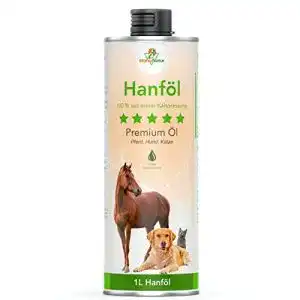 Hanföl für Hunde und Pferde von Mahu Natur 1 Liter