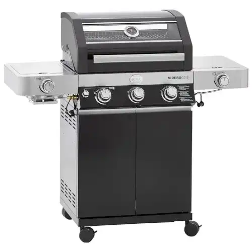 Rösle Gasgrill BBQ-Station Videro G3-S Schwarz mit Seitenbrenner