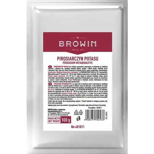 Schwefelpulver Browin Kaliumdisulfit 100g für Weinbereitung