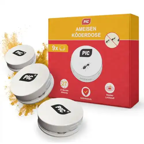 Ameisenköderdose PIC Ameisenfallen, Innen und Außen (9 Dosen)