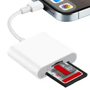 SD-Kartenleser für iPhone Omivine 2-in-1 Dual Slot