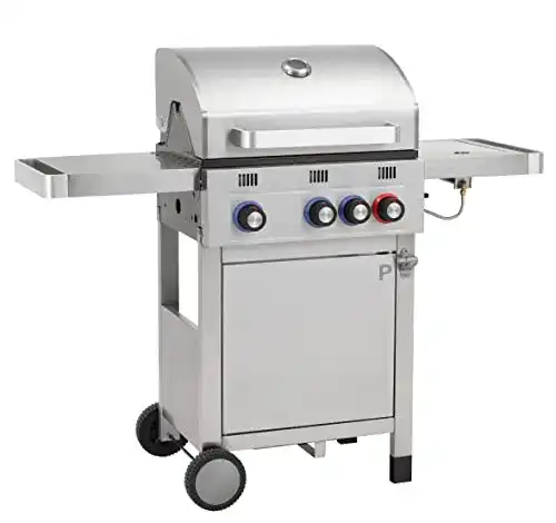 Edelstahl Gasgrill Tepro Wellington 3 mit Gesamtleistung und Grillfläche