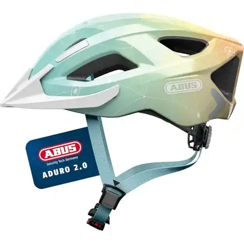 Fahrradhelm mit Licht Abus Unisex in Blau, Größe S (51-55 cm)