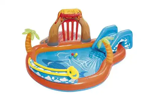 Planschbecken mit Rutsche Bestway Wasserspielcenter Lava Lagoon 265 x 265 x 104 cm