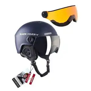 Black Crevice Skihelm Arlberg mit 2 Visier in Navy/White, S/M