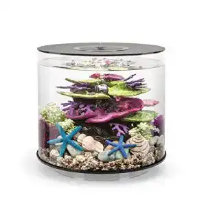 Rundes Aquarium Biorb 72062 Tube 15 LED Schwarz 15 Liter 360-Grad