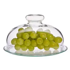 Glasglocke Trendglas Jena mit Unterteller – 17 cm