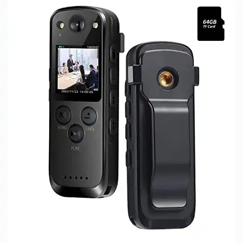 Bodycam SRIKEKL A31 1080P mit Audio und LED-Fülllichtern