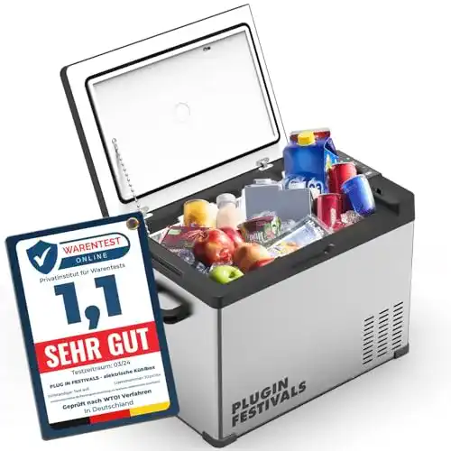 Kompressor Kühlbox für Festivals und Camping mit Plug-In-Funktion