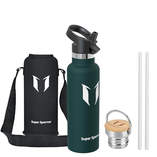 Super Sparrow Edelstahl Trinkflasche 620ml auslaufsicher und BPA-frei