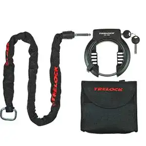 Trelock RS 430 Fahrrad Rahmenschloss mit Anschlusskette ZR355 und Tasche