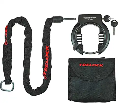 Trelock RS 430 Fahrrad Rahmenschloss mit Anschlusskette ZR355 und Tasche