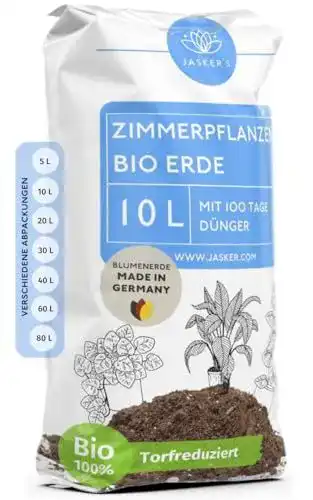 Jasker’s Bio Blumenerde für Zimmerpflanzen 10 Liter
