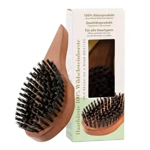 Haarbürste mit Wildschweinborsten von Remos Professional Body Care