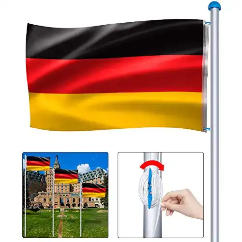 Fahnenmast Froadp aus Aluminium mit Höhenverstellung