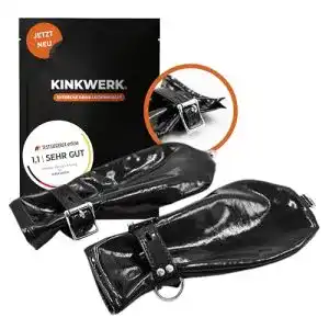 Handschellen aus PVC in Latex-Optik für BDSM und Fetischspiele