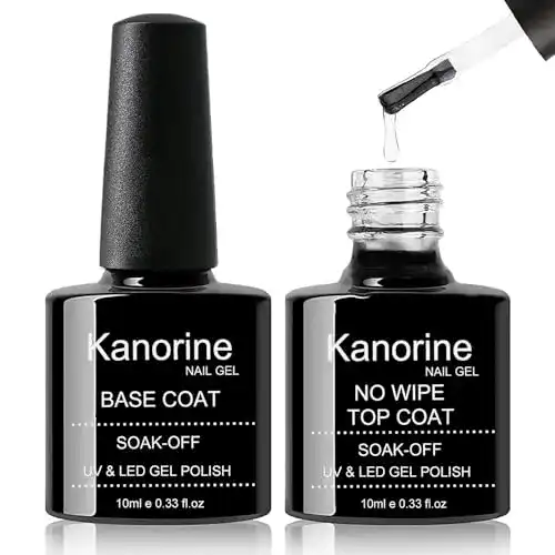 Nagelüberlack Kanorine Base Coat und Top Coat für UV LED Gel