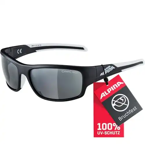 Ski-Sonnenbrille Alpina Testido mit verspiegelten, bruchsicheren Gläsern