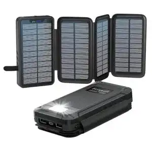 Solar Powerbank elzle mit 26.800mAh Kapazität und Solarmodulen