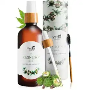 Rizinusöl Veda Naturals (100ml) kaltgepresst und nachhaltig
