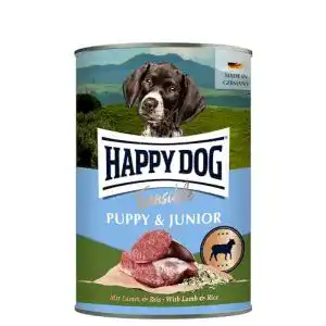 Happy Dog Sensible Puppy & Junior M Nassfutter Lamm Reis 12 x 400 g