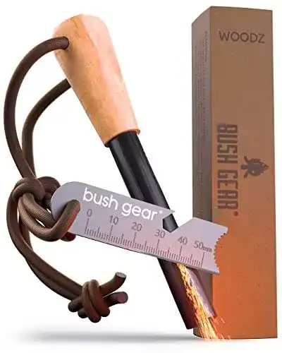Feuerstahl von Bush Gear für Outdoor, 12 mm, 17000 Zündungen