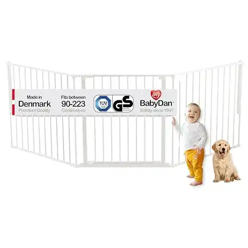 Kaminschutzgitter Babydan Flex L, 90-223 cm – Sicherheitsgitter für Kinder und Haustiere