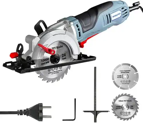 Mini-Handkreissäge WORKPRO 750W mit 4700 U/min für präzise Schnitte