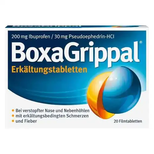 Grippemittel Boxagrippal 20 Filmtabletten zur Linderung von Symptomen