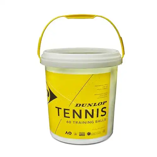 Dunlop Tennisbälle für Training in Gelb, 60 Stück im Eimer