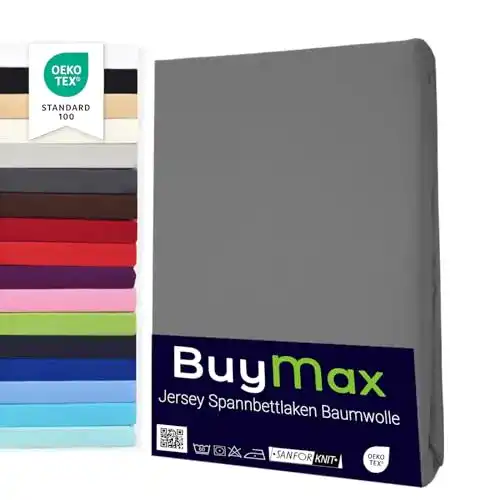 Spannbettlaken 140×200 cm aus Baumwolle mit Rundumgummi