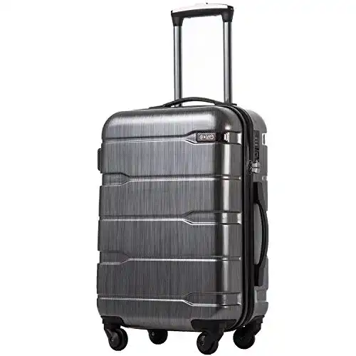Hartschalenkoffer von Coolife mit 4 Rollen und TSA-Schloss