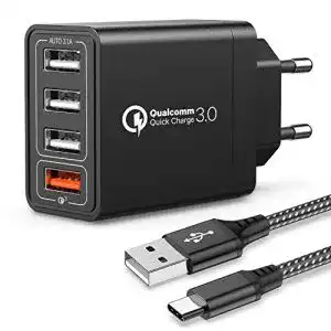 Schnellladegerät für iPhone von JOOMFEEN, USB-Netzteil mit Kabel