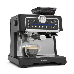Kaffeemaschine Klarstein GrandPresso Touch mit Mahlwerk und Dampfdüse
