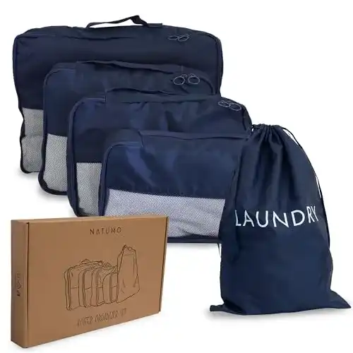 Packwürfel NATUMO Koffer Organizer Set 5-teilig für Reisen
