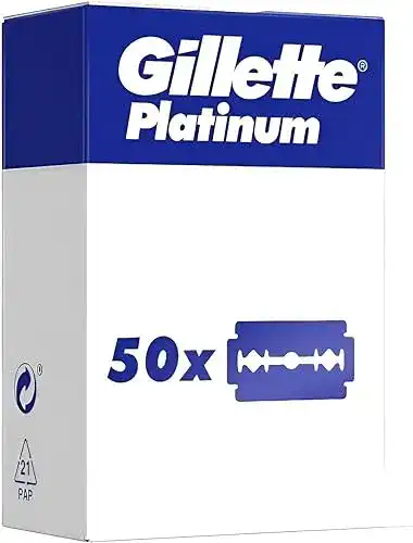 Gillette Platinum Rasierhobel-Klingen für Herren, 50 Stück
