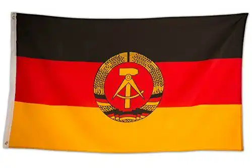 DDR Flagge aus wetterfestem Material für Innen- und Außenbereich