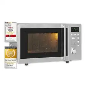 Exquisit Mikrowelle UMW 800 G-3 Inox mit Grillfunktion und 800 Watt