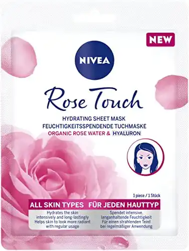 Hyaluron Tuchmaske von NIVEA mit Rose Touch für intensive Feuchtigkeit