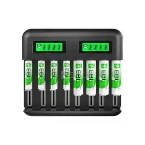 Akku Ladegerät EBL mit 4 AA 2800mAh und 4 AAA 1100mAh