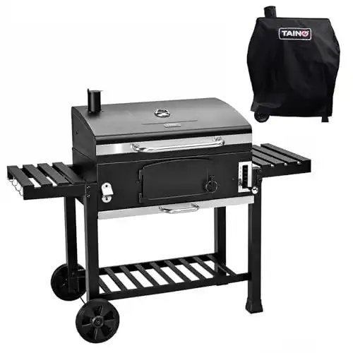 Taino Grill Taino Hero XXL Set mit Abdeckhaube für BBQ Smoker und Grillwagen