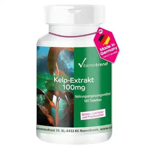 Kelp Extrakt 100mg – 180 Tabletten mit natürlichem Jod