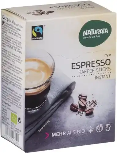 Naturata Espresso Sticks für aromatischen Bohnenkaffee