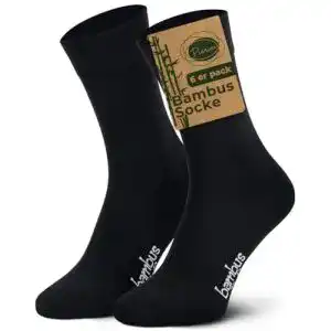 Bambussocken Piarini 6 Paar Herrensocken lang für Anzug und Freizeit