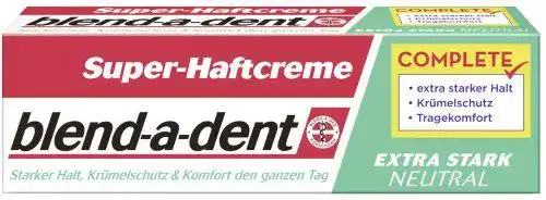Blend-a-dent Haftcreme – Super-Haftcreme Extra Stark, 3er Pack
